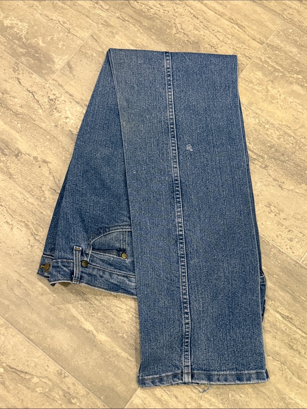 Wrangler Men’s Medium Blue Straight Jeans 47MACMS size 34x34 - Picture 9 of 9